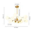Load image into Gallery viewer, LightFixturesUSA - (OpenBox) Opal Glass Globe Sputnik Chandelier - Chandelier -