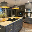 Load image into Gallery viewer, LightFixturesUSA - (OpenBox) Oversized Metal Dome Pendant Light - Chandelier - Black - 15 in.
