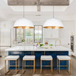 Load image into Gallery viewer, LightFixturesUSA - (OpenBox) Oversized Metal Dome Pendant Light - Chandelier - Black - 31 in.