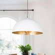 Load image into Gallery viewer, LightFixturesUSA - (OpenBox) Oversized Metal Dome Pendant Light - Chandelier - Black - 31 in.