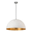 Load image into Gallery viewer, LightFixturesUSA - (OpenBox) Oversized Metal Dome Pendant Light - Chandelier - Distressed White - 15 in.