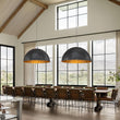 Load image into Gallery viewer, LightFixturesUSA - (OpenBox) Oversized Metal Dome Pendant Light - Chandelier - White - 15 in.