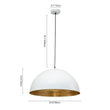 Load image into Gallery viewer, LightFixturesUSA - (OpenBox) Oversized Metal Dome Pendant Light - Chandelier - White - 23 in.