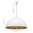 Load image into Gallery viewer, LightFixturesUSA - (OpenBox) Oversized Metal Dome Pendant Light - Chandelier - White - 23 in.