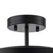 Load image into Gallery viewer, LightFixturesUSA - (OpenBox) Tiered Hammered Water Glass Round Semi Flush Mount - Ceiling Light - Black -