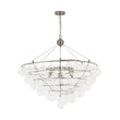 Load image into Gallery viewer, LightFixturesUSA - Oversized 8 - Light Spiral Tiered Clear Glass Bubble Chandelier - Chandelier - Brass -