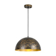 Load image into Gallery viewer, LightFixturesUSA - Oversized Antique Dark Rust Iron Dome Pendant Light - Pendant Light - 15 in. -