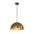 Load image into Gallery viewer, LightFixturesUSA - Oversized Antique Dark Rust Iron Dome Pendant Light - Pendant Light - 15 in./Aged Gold -