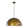 Load image into Gallery viewer, LightFixturesUSA - Oversized Antique Dark Rust Iron Dome Pendant Light - Pendant Light - 15 in./Aged Gold -