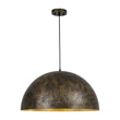 Load image into Gallery viewer, LightFixturesUSA - Oversized Antique Dark Rust Iron Dome Pendant Light - Pendant Light - 23 in. -
