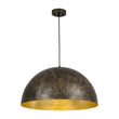 Load image into Gallery viewer, LightFixturesUSA - Oversized Antique Dark Rust Iron Dome Pendant Light - Pendant Light - 23 in. -