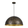 Load image into Gallery viewer, LightFixturesUSA - Oversized Antique Dark Rust Iron Dome Pendant Light - Pendant Light - 23 in. -