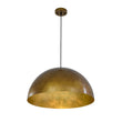 Load image into Gallery viewer, LightFixturesUSA - Oversized Antique Dark Rust Iron Dome Pendant Light - Pendant Light - 23 in./Aged Gold -