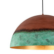 Load image into Gallery viewer, LightFixturesUSA - Oversized Industrial Copper Patina Metal Dome Pendant Light - Pendant Light - 15 in. -