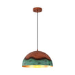 Load image into Gallery viewer, LightFixturesUSA - Oversized Industrial Copper Patina Metal Dome Pendant Light - Pendant Light - 15 in. -