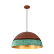 Load image into Gallery viewer, LightFixturesUSA - Oversized Industrial Copper Patina Metal Dome Pendant Light - Pendant Light - 23 in. -