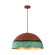 Load image into Gallery viewer, LightFixturesUSA - Oversized Industrial Copper Patina Metal Dome Pendant Light - Pendant Light - 23 in. -