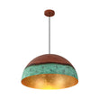Load image into Gallery viewer, LightFixturesUSA - Oversized Industrial Copper Patina Metal Dome Pendant Light - Pendant Light - 23 in. -