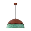 Load image into Gallery viewer, LightFixturesUSA - Oversized Industrial Copper Patina Metal Dome Pendant Light - Pendant Light - 23 in. -