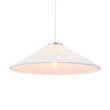 Load image into Gallery viewer, LightFixturesUSA - Oversized Pleated White Linen Shallow Cone Pendant Light - Ceiling Light - 25 in. -