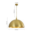 Load image into Gallery viewer, LightFixturesUSA - Oversized Vintage Luxe Brass Wide Iron Dome Pendant - Pendant Light - 15.7 in. -