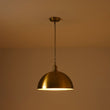 Load image into Gallery viewer, LightFixturesUSA - Oversized Vintage Luxe Brass Wide Iron Dome Pendant - Pendant Light - 15.7 in. -