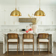 Load image into Gallery viewer, LightFixturesUSA - Oversized Vintage Luxe Brass Wide Iron Dome Pendant - Pendant Light - 23.6 in. -