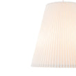 Load image into Gallery viewer, LightFixturesUSA - Pleated White Linen Conical Drum Cage Pendant Light - Ceiling Light - 17.7 in -