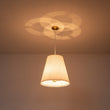 Load image into Gallery viewer, LightFixturesUSA - Pleated White Linen Conical Drum Cage Pendant Light - Ceiling Light - 17.7 in -