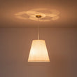 Load image into Gallery viewer, LightFixturesUSA - Pleated White Linen Conical Drum Cage Pendant Light - Ceiling Light - 17.7 in -