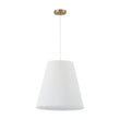Load image into Gallery viewer, LightFixturesUSA - Pleated White Linen Conical Drum Cage Pendant Light - Ceiling Light - 17.7 in -