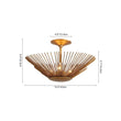 Load image into Gallery viewer, LightFixturesUSA - Radiant Antique Gild Gold Foiled Sunburst Round Semi Flush Mount - Ceiling Light - 16.9 in. -