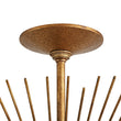 Load image into Gallery viewer, LightFixturesUSA - Radiant Antique Gild Gold Foiled Sunburst Round Semi Flush Mount - Ceiling Light - 16.9 in. -