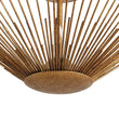Load image into Gallery viewer, LightFixturesUSA - Radiant Antique Gild Gold Foiled Sunburst Round Semi Flush Mount - Ceiling Light - 16.9 in. -