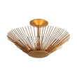 Load image into Gallery viewer, LightFixturesUSA - Radiant Antique Gild Gold Foiled Sunburst Round Semi Flush Mount - Ceiling Light - 16.9 in. -