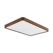 Load image into Gallery viewer, LightFixturesUSA - Rectangle Walnut Dimmable LED Flush Mount Ceiling Light - Ceiling Light - Walnut -