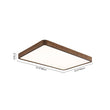 Load image into Gallery viewer, LightFixturesUSA - Rectangle Walnut Dimmable LED Flush Mount Ceiling Light - Ceiling Light - Walnut -