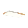 Load image into Gallery viewer, LightFixturesUSA - Rectangle Wood Dimmable LED Flush Mount Ceiling Light - Ceiling Light - Black -
