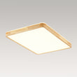 Load image into Gallery viewer, LightFixturesUSA - Rectangle Wood Dimmable LED Flush Mount Light - Ceiling Light - Wooden -