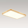 Load image into Gallery viewer, LightFixturesUSA - Rectangle Wood Dimmable LED Flush Mount Light - Ceiling Light - Wooden -