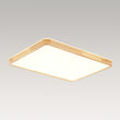 Load image into Gallery viewer, LightFixturesUSA - Rectangle Wood Dimmable LED Flush Mount Light - Ceiling Light - Wooden -