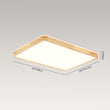 Load image into Gallery viewer, LightFixturesUSA - Rectangle Wood Dimmable LED Flush Mount Light - Ceiling Light - Wooden -