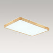Load image into Gallery viewer, LightFixturesUSA - Rectangle Wood Dimmable LED Flush Mount Light - Ceiling Light - Wooden -