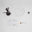 Load image into Gallery viewer, LightFixturesUSA - Round Drum Hammered Glass Semi Flush Mount - Ceiling Light - Black -
