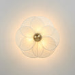 Load image into Gallery viewer, LightFixturesUSA - Round Pleated Flower White Fabric Semi Flush Mount - Ceiling Light - 19.5 in -