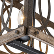Load image into Gallery viewer, LightFixturesUSA - Rustic Aged Wooden Rectangle Box Kitchen Island Pendant - Chandelier - Rustic -