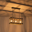 Load image into Gallery viewer, LightFixturesUSA - Rustic Aged Wooden Rectangle Box Kitchen Island Pendant - Chandelier - Rustic -