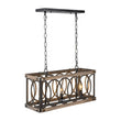 Load image into Gallery viewer, LightFixturesUSA - Rustic Aged Wooden Rectangle Box Kitchen Island Pendant - Chandelier - Rustic -