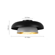 Load image into Gallery viewer, LightFixturesUSA - Scandinavian 2 - Layer Metal Dome Semi Flush Mount Light - Ceiling Light - 18 in -