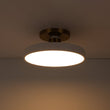 Load image into Gallery viewer, LightFixturesUSA - Scandinavian Brass White Round Dimmable LED Semi Flush Light - Ceiling Light - White -